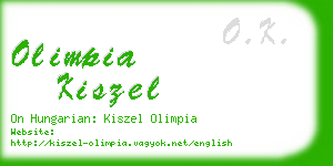 olimpia kiszel business card